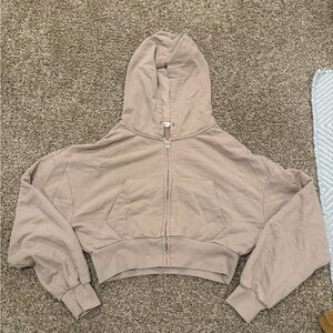 Garage Tan Cropped Hoodie